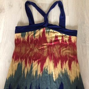 Printed cross front Halter top